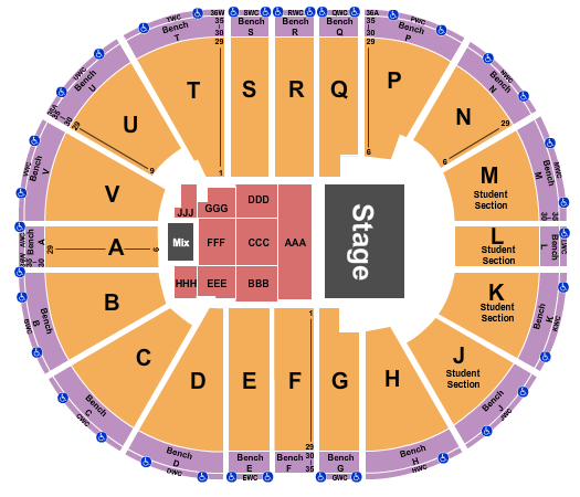 Viejas Arena At Aztec Bowl Los Angeles Azules Seating Chart